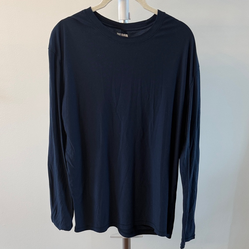 Men's Dark Blue Long Sleeve Tee